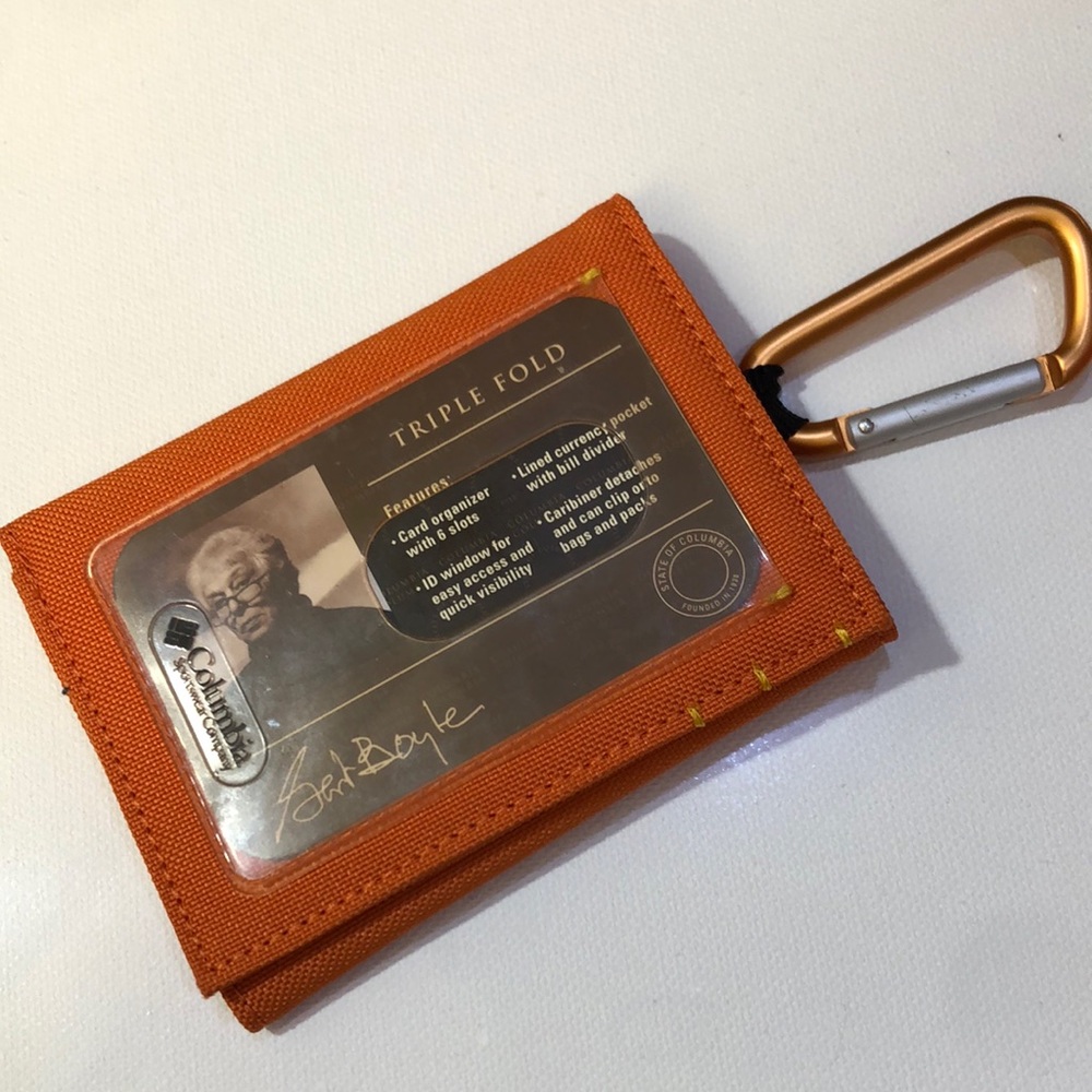 Columbia Nylon Triple Fold Wallet/ Card Holder NWOT